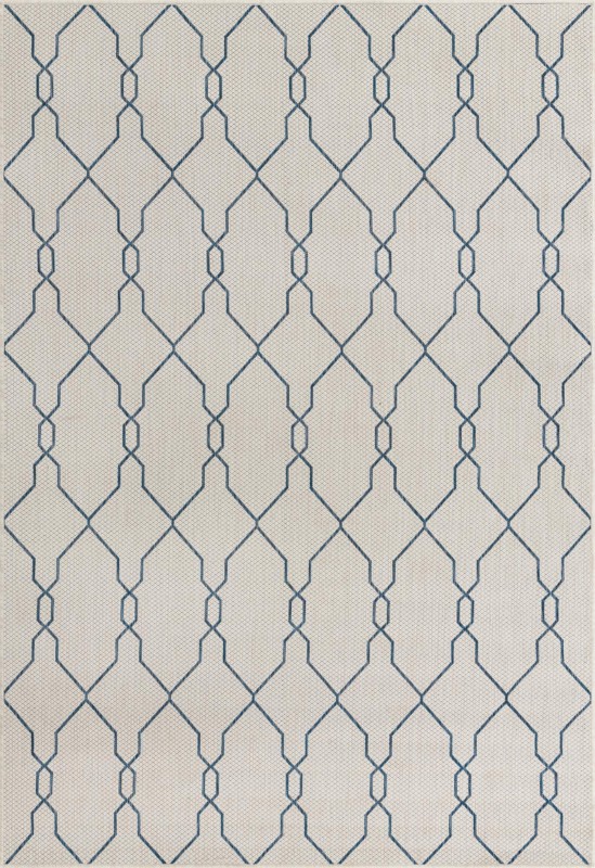 Bronson · Geometric Outdoor Rug, ivory