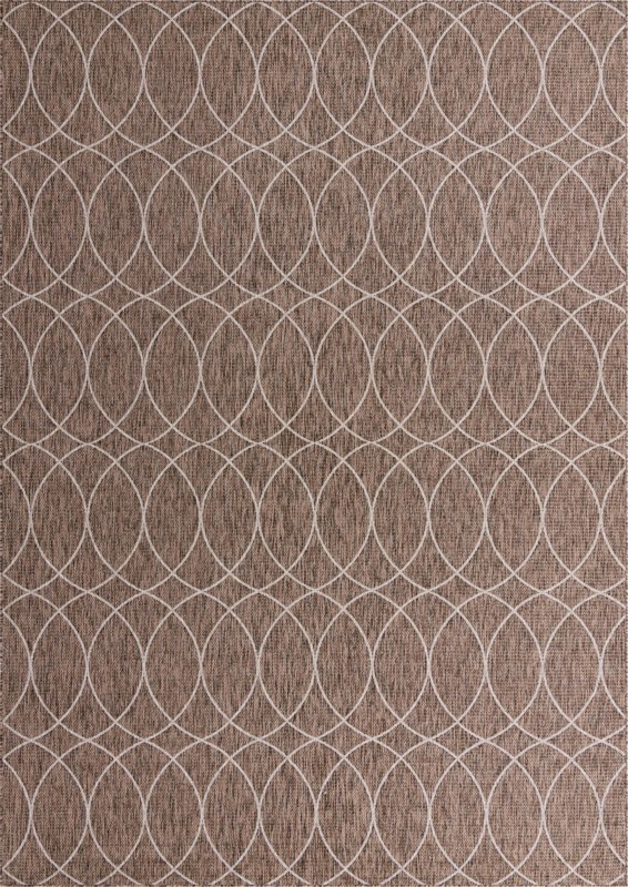 10' x 14' Atkins · Geometric Outdoor Rug, brown