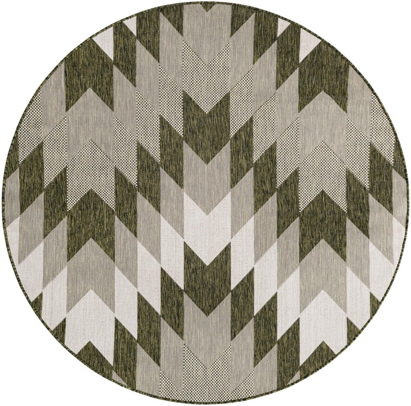 6' x 6' Morrell · Chevron Outdoor Rug, green