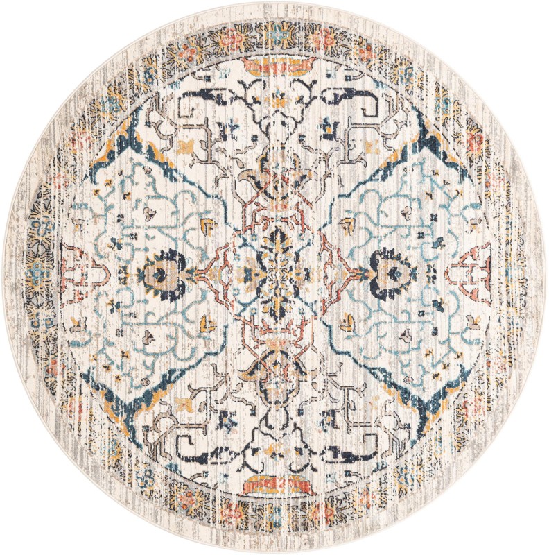 6' x 6' Sedgwick · Medallion rug, ivory