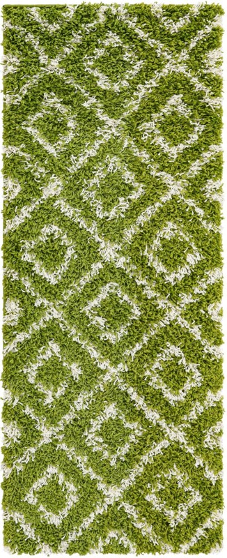 Brock · Diamond Shag Rug, green