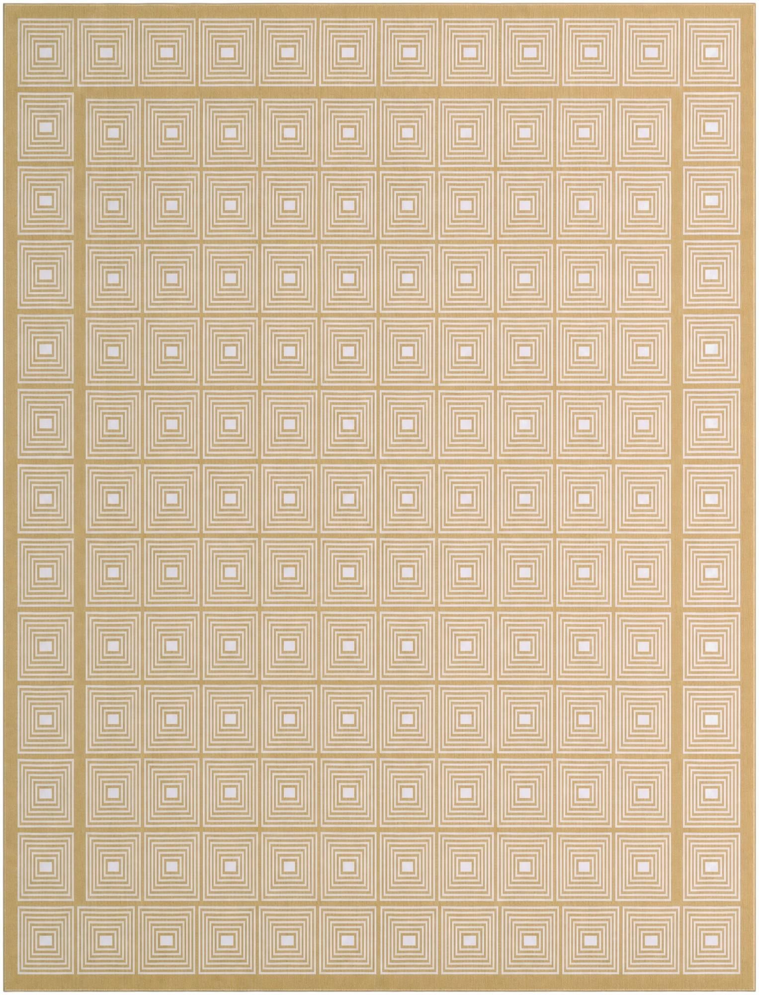 10' x 13' Atwood · Geometric rug, yellow