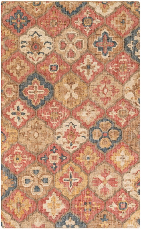 Bolling · Tribal medallion rug, rust and gold
