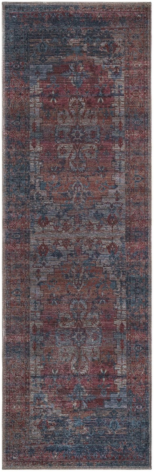 2' x 6' Teague · Border rug, antique red