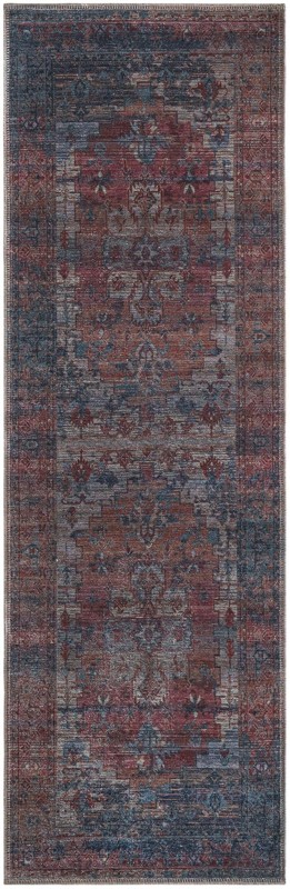 2' x 6' Teague · Border rug, antique red