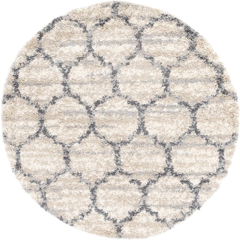Everett · Lattice Shag Rug, beige
