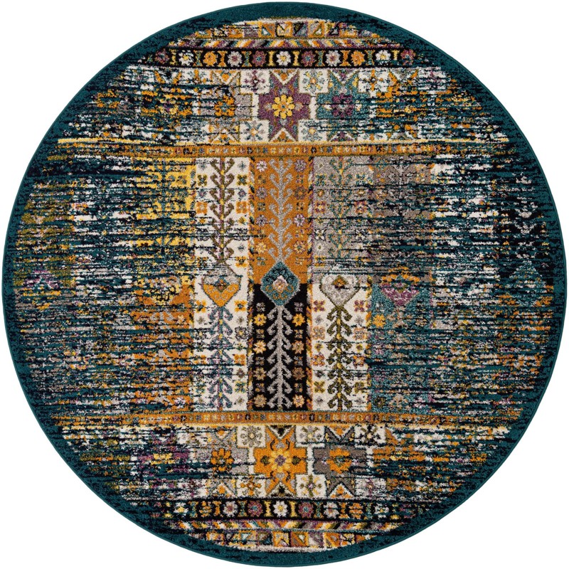 Cloudberry · Abstract rug, teal