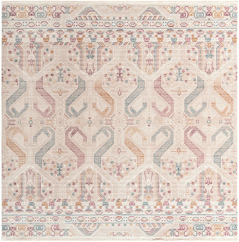 Livingston · Tribal geometric rug, ivory and multi