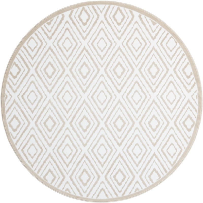 7' 1 x 7' 1 Brattleboro · Diamond rug, snow white