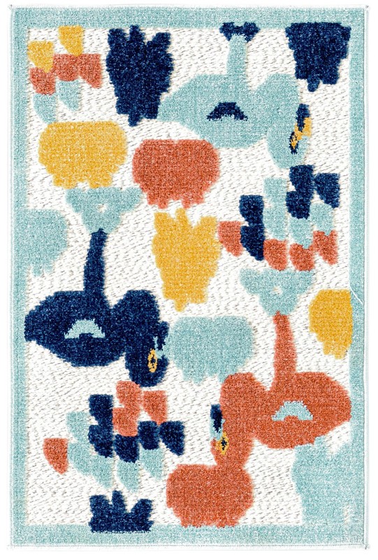 Blevins · Border Outdoor Rug, white
