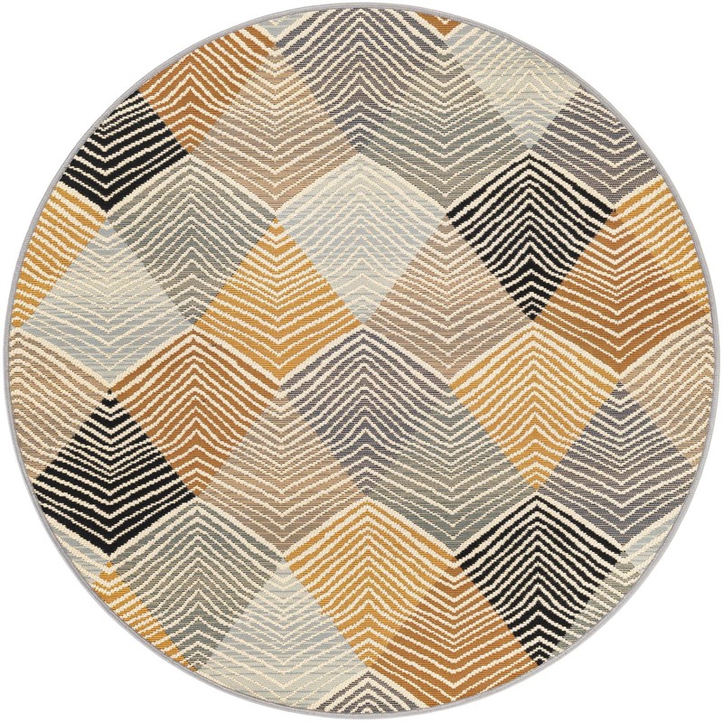 Reed · Chevron Outdoor Rug, gray