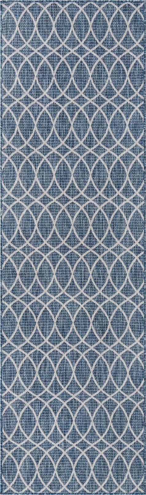 2' 7 x 10' Atkins · Geometric Outdoor Rug, blue