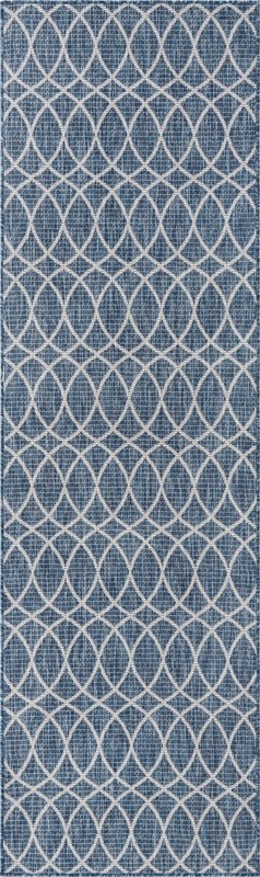 Atkins · Geometric Outdoor Rug, blue