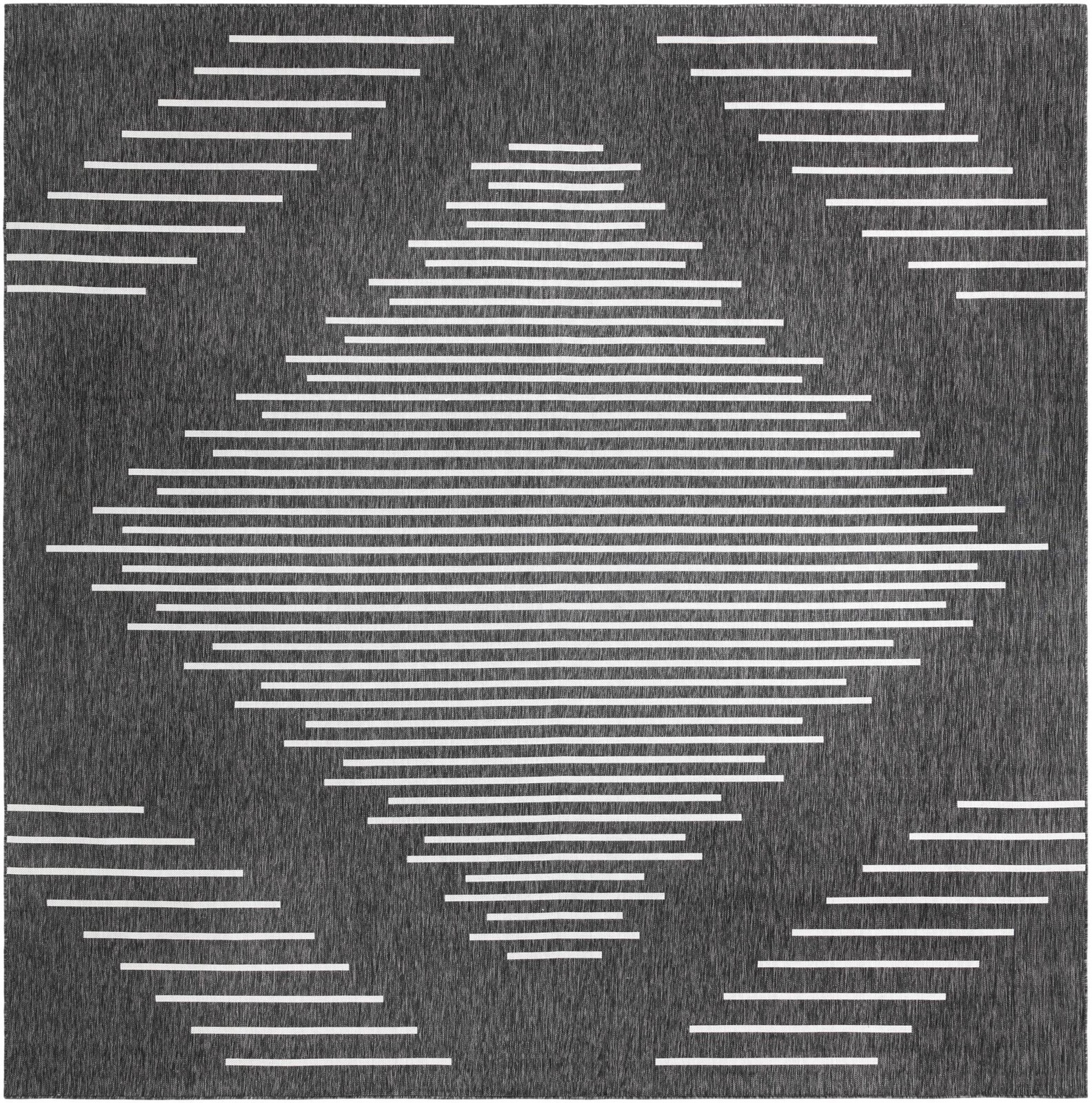 13' x 13' Harlow · Diamond Outdoor Rug, charcoal gray