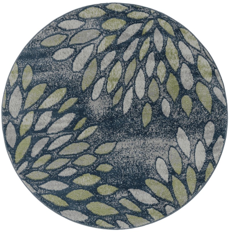 5' x 5' Kilbride · Border rug, navy