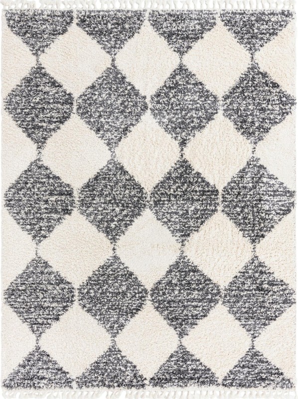 7' 10 x 10' Newton · Diamond Shag Rug, white
