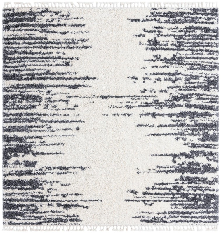 10' x 10' Felton · Abstract Shag Rug, white