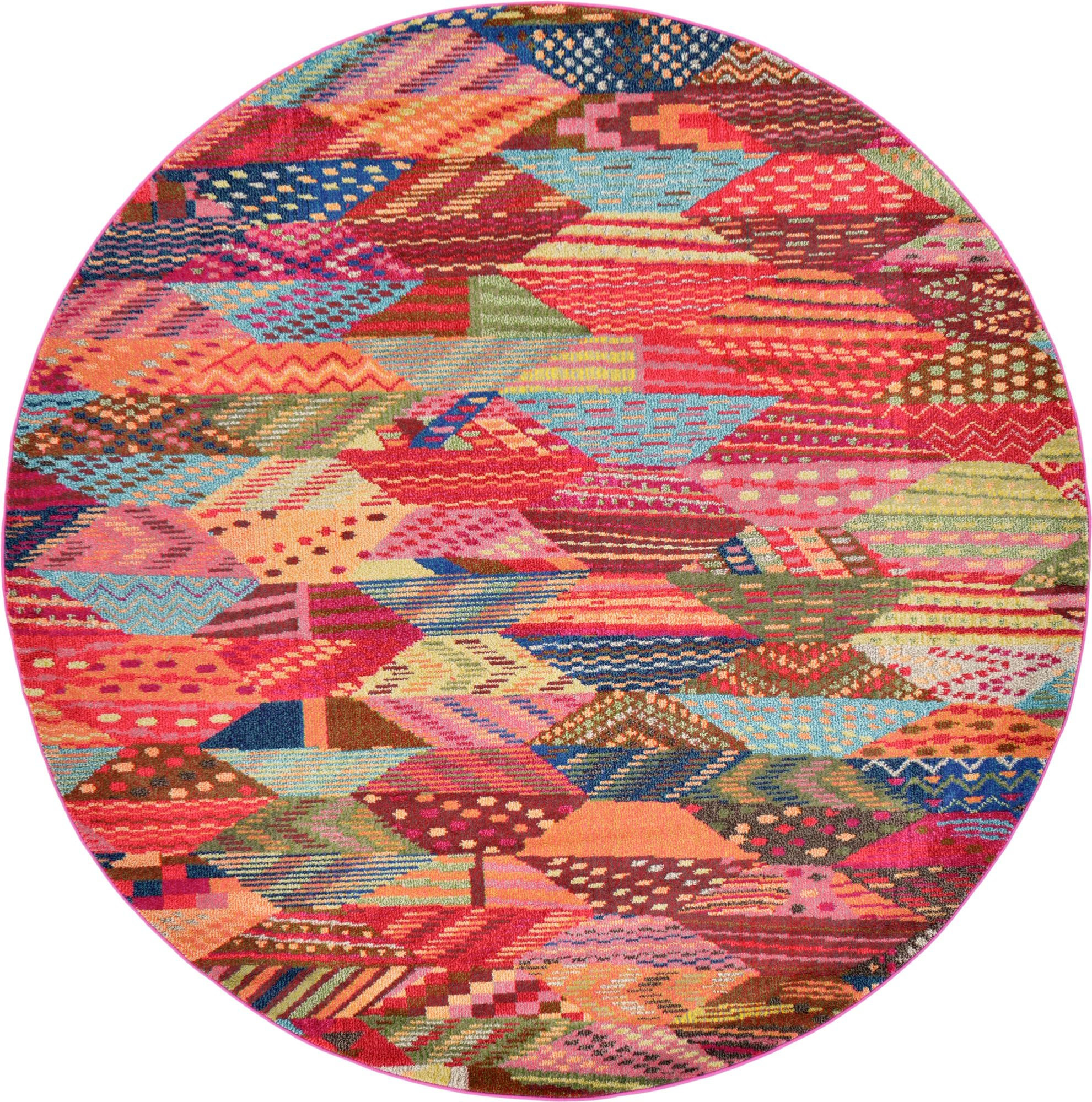 8' x 8' Paonia · Abstract Washable Rug