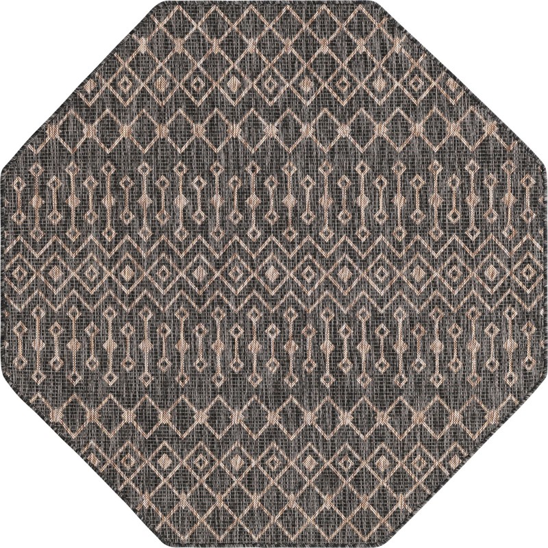 Kearney · Border Outdoor Rug, charcoal