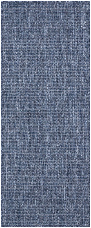 2' x 5' Fanshawe · Solid weave Outdoor Rug, shades of blue