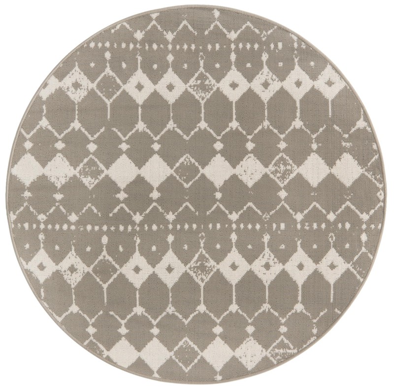 Stowe · Diamond Outdoor Rug, gray