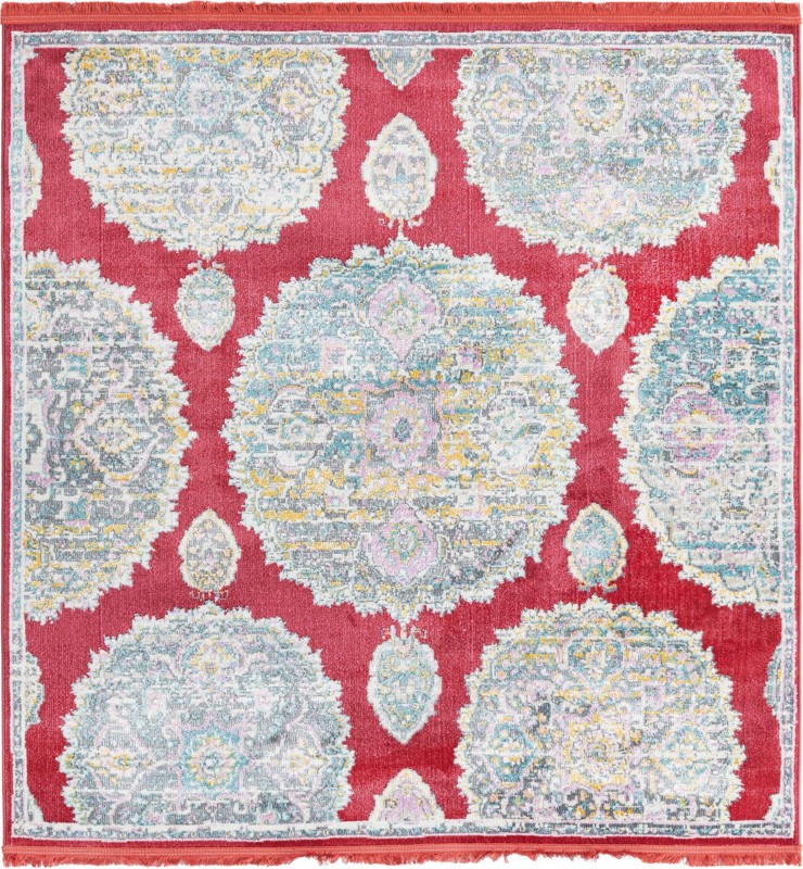 Mather · Medallion rug, red