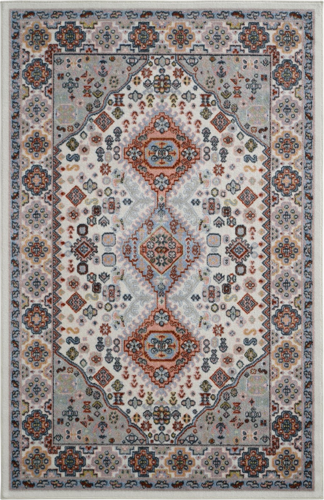 4' x 6' Middlebury · Border Washable Rug, ivory
