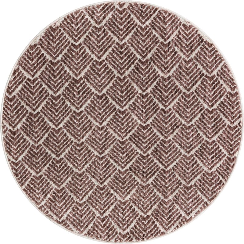 Riverbend · Chevron rug, dusty rose
