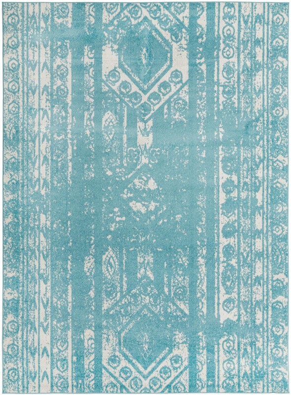 10' x 13' Underhill · Diamond rug, light blue