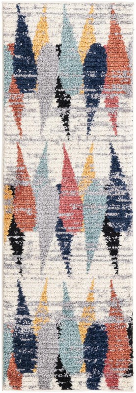 2' x 6' Petaluma · Abstract rug, ivory
