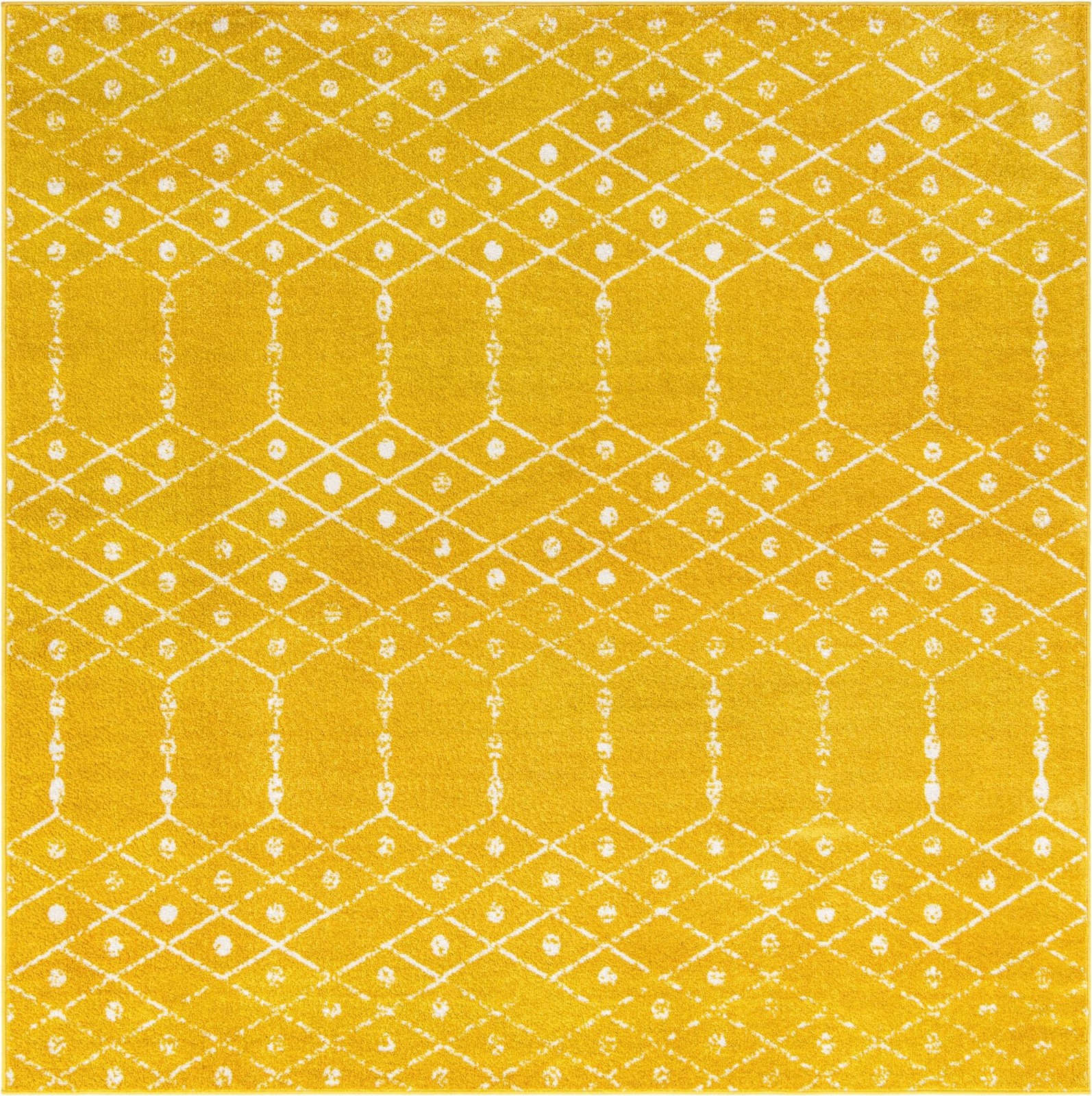 7' 10 x 7' 10 Newcomb · Diamond rug, yellow