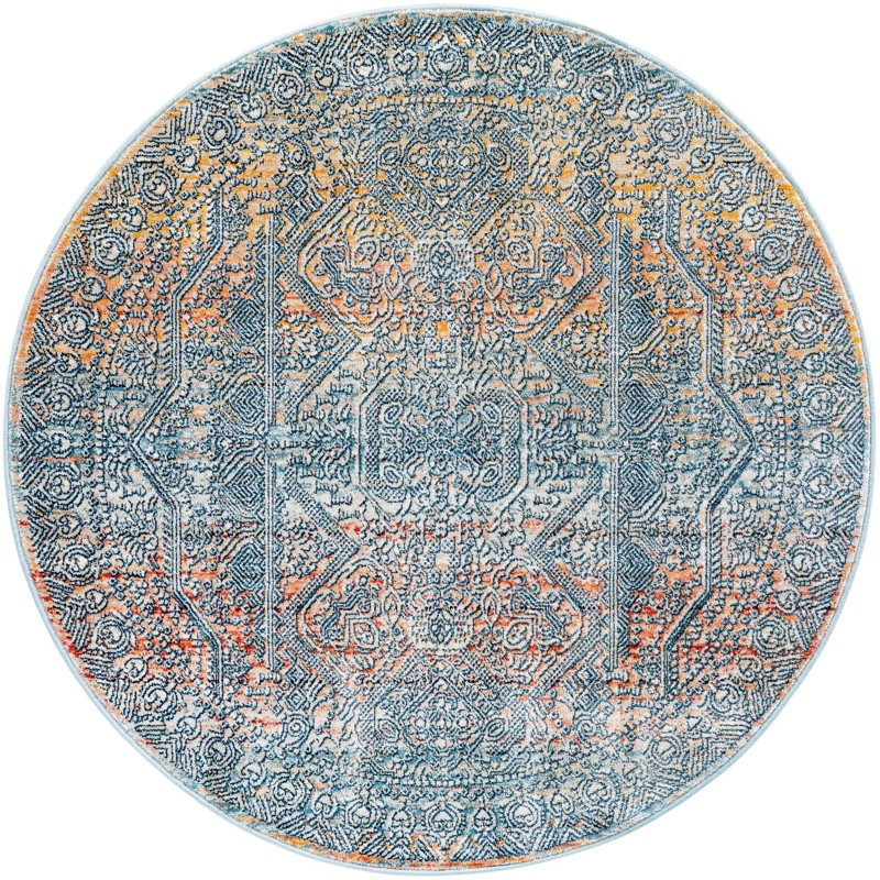 4' x 4' Severs · Medallion rug, multi