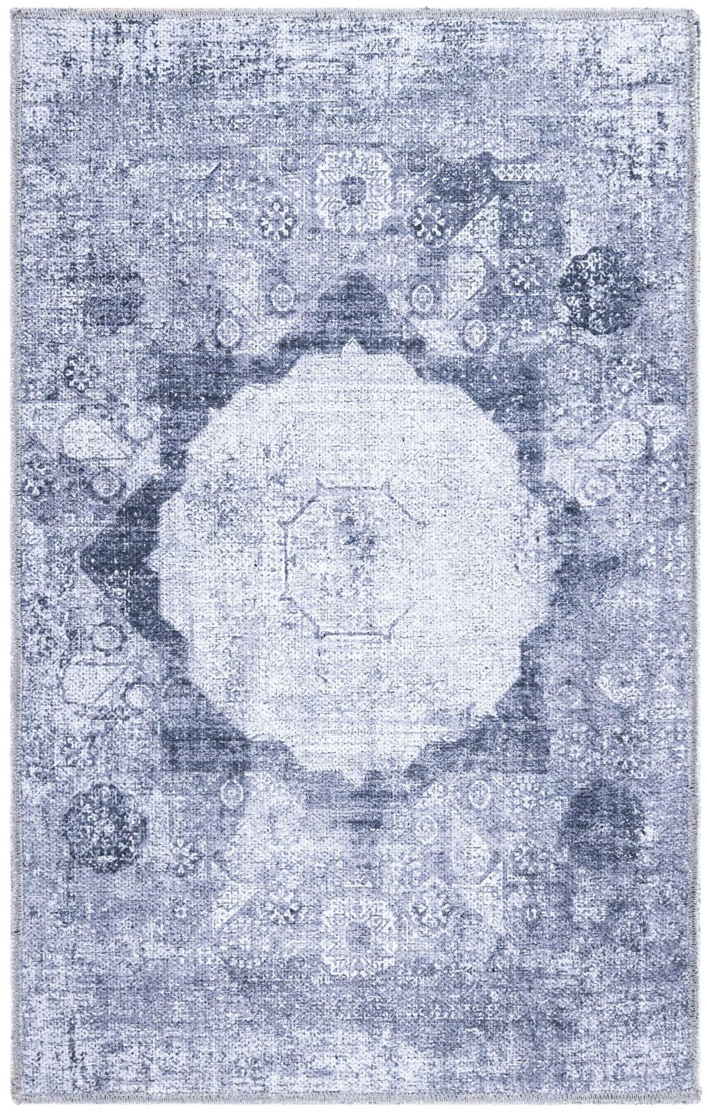 2' x 3' Fallowfield · Medallion Washable Rug, gray ivory