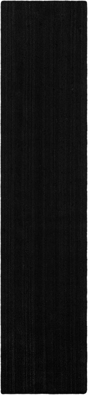 2' 7 x 12' Marlin · Solid Braided Jute Rug, black
