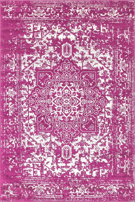 6' x 9' Birch · Border rug, purple
