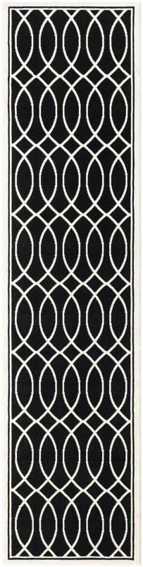 Richfield · Lattice rug, black and white