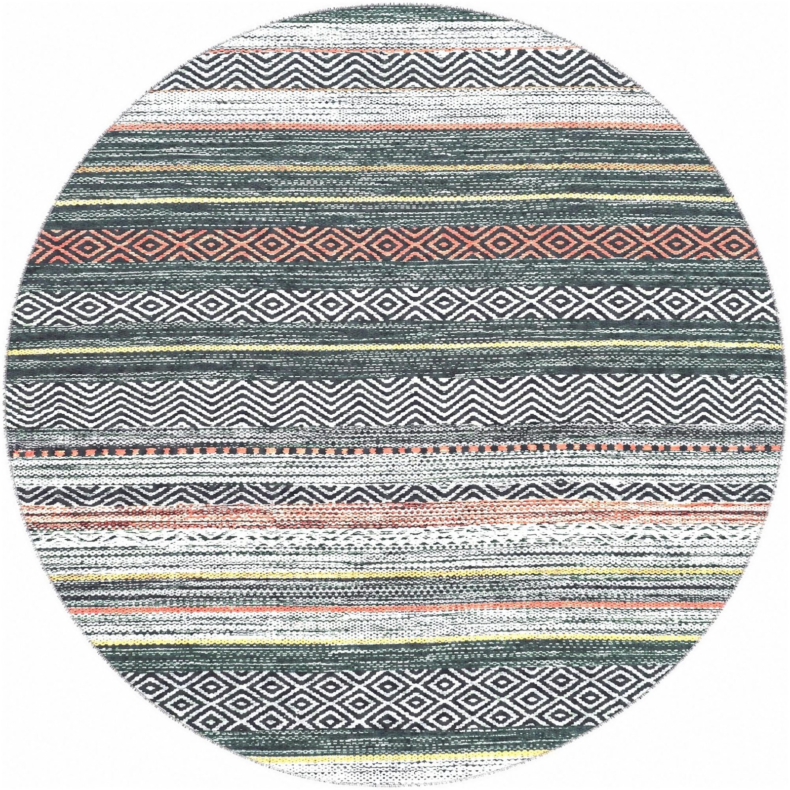 9' 10 x 9' 10 Pagosa · Chevron rug, green