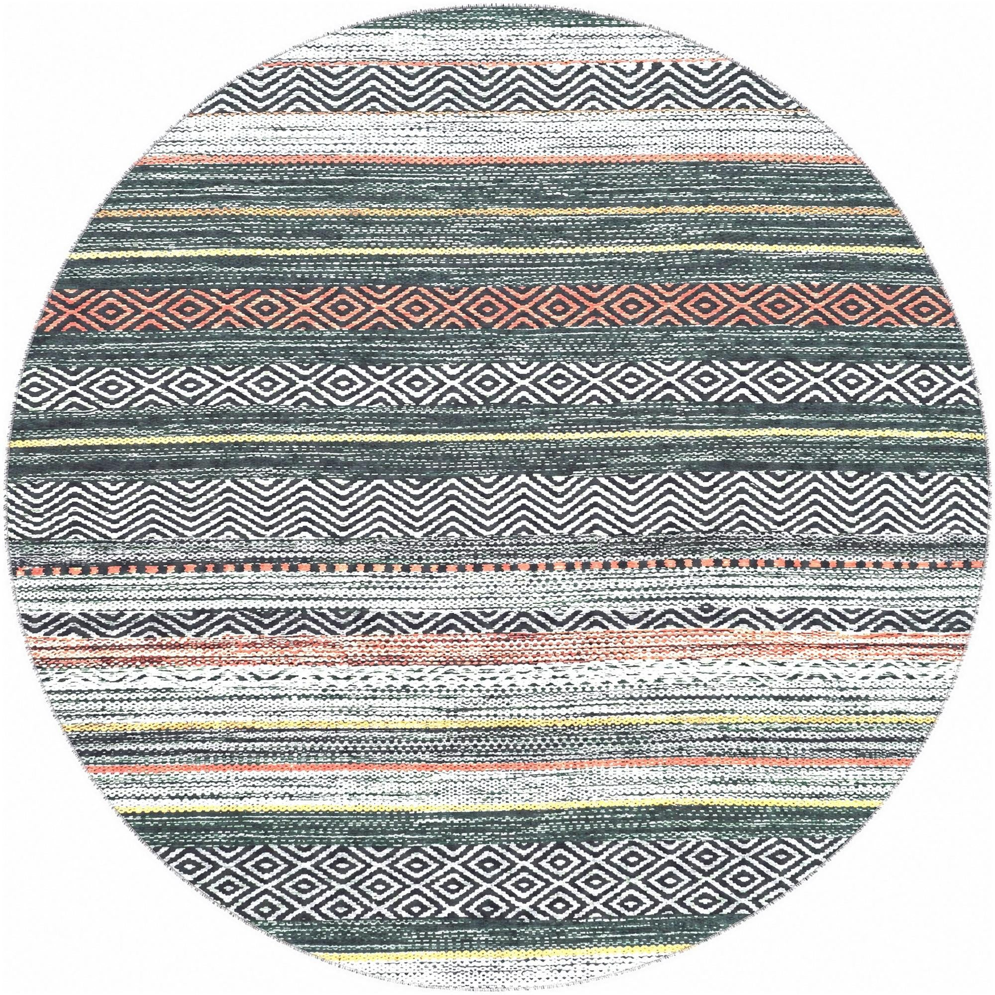 9' 10 x 9' 10 Pagosa · Chevron rug, green