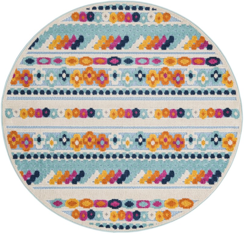 Tanner · Geometric Outdoor Rug, blue