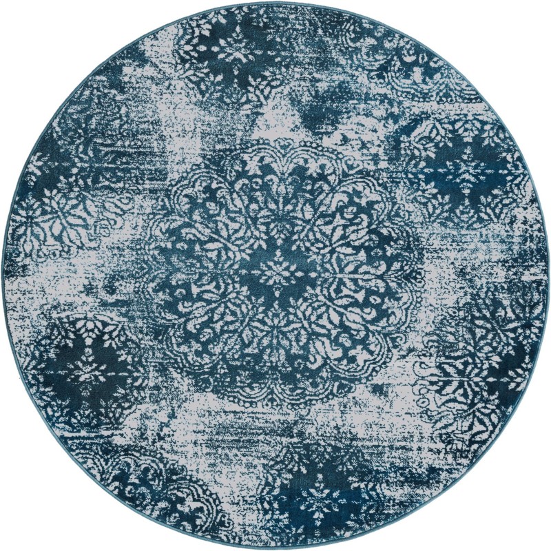 Blakemore · Medallion rug, blue and ivory