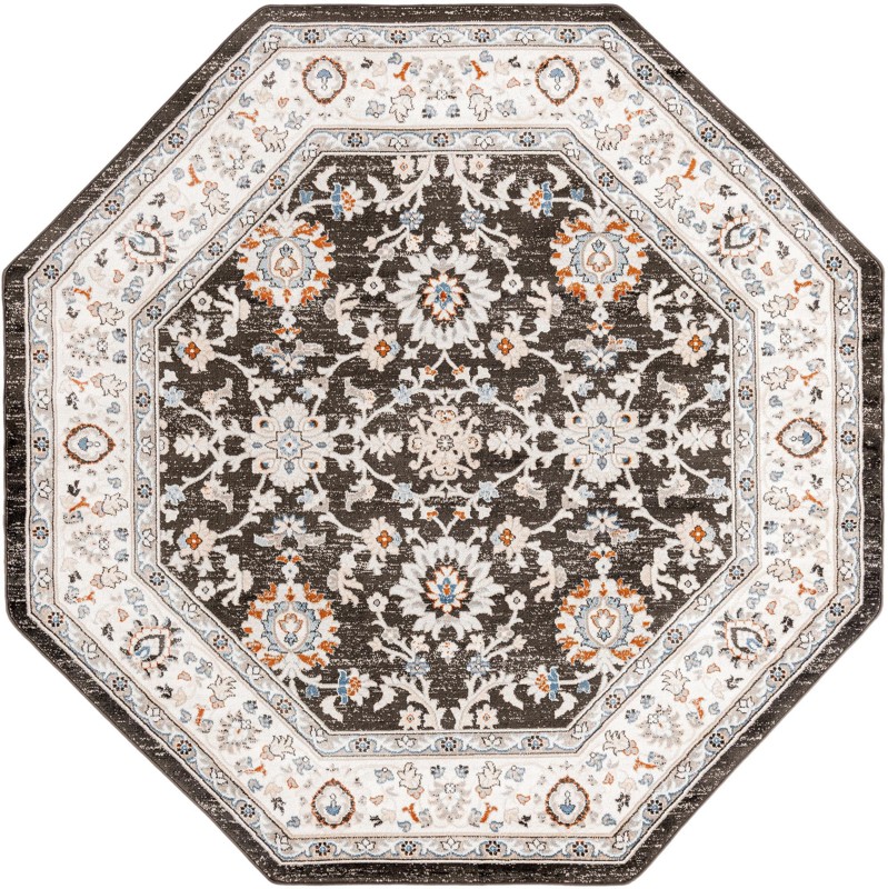Reuben · Border rug, fume gray