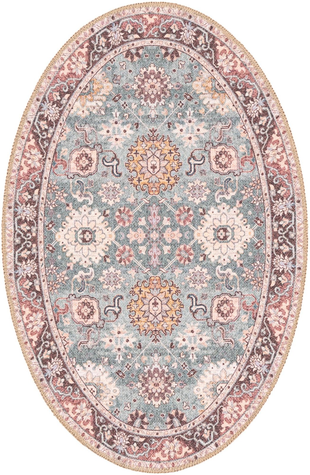 2' x 3' 1 Carden · Washable Rug, green