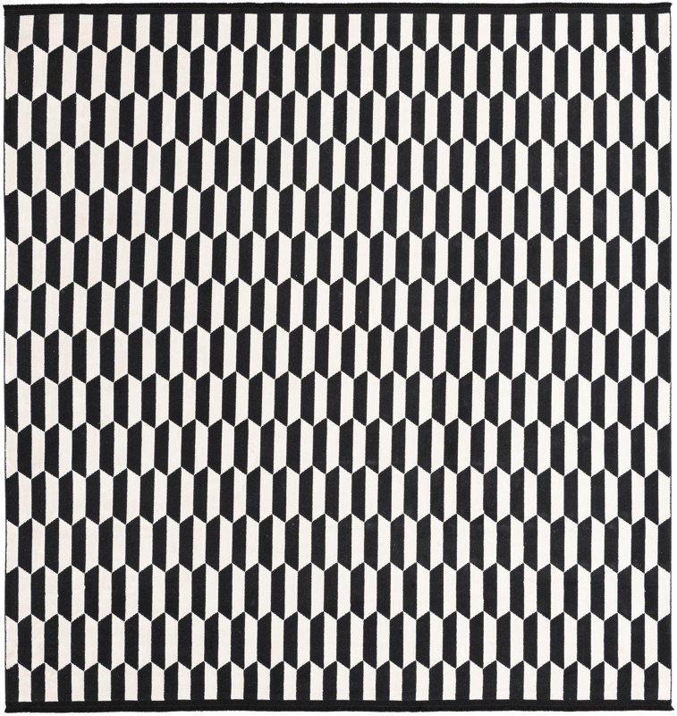 Dunning · Geometric rug, black and white