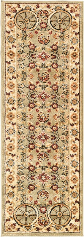 Tabor · Border rug, green
