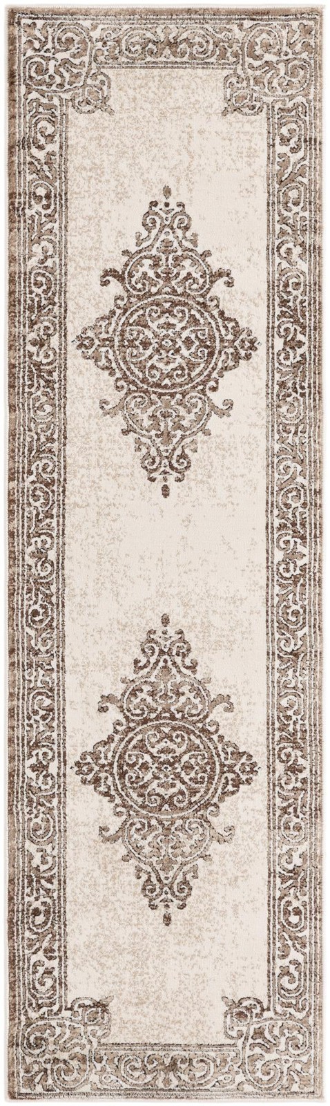 2' x 7' Bunting · Border rug, chocolate brown