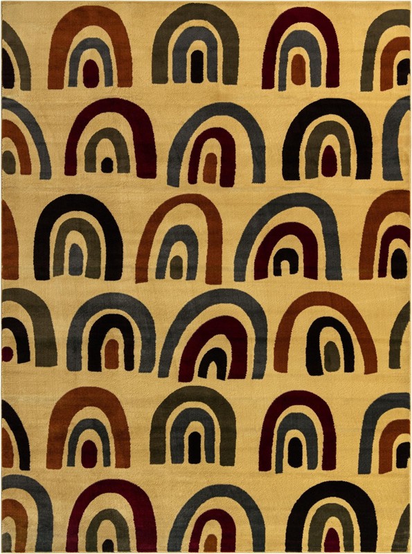 9' x 12' Foxley · Geometric rug, cream