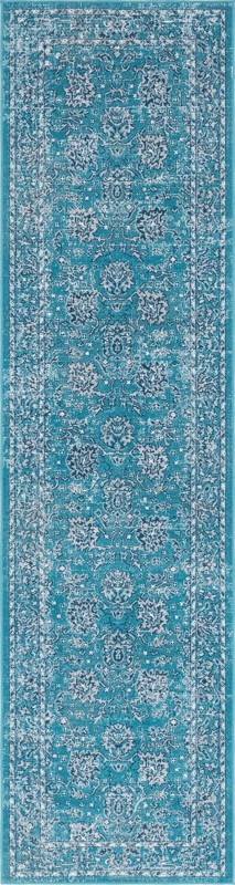 Channing · Border rug, blue