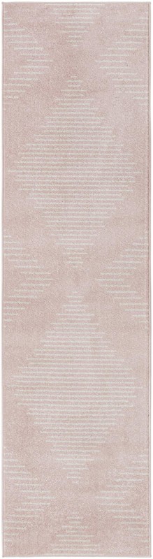 2' 7 x 10' Knox · Diamond rug, pink