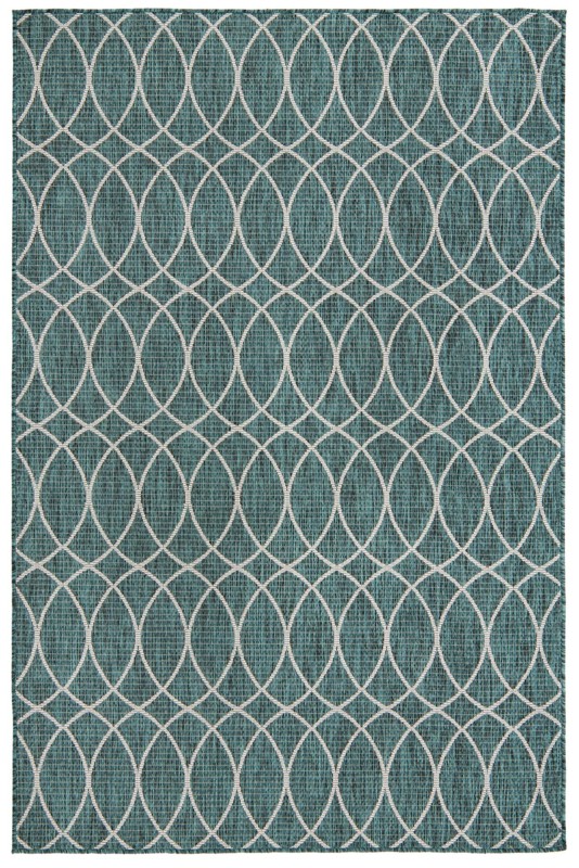 5' 3 x 7' 10 Atkins · Lattice Outdoor Rug, teal