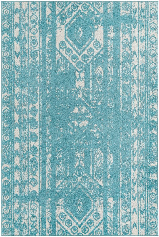 6' x 9' Underhill · Diamond rug, light blue
